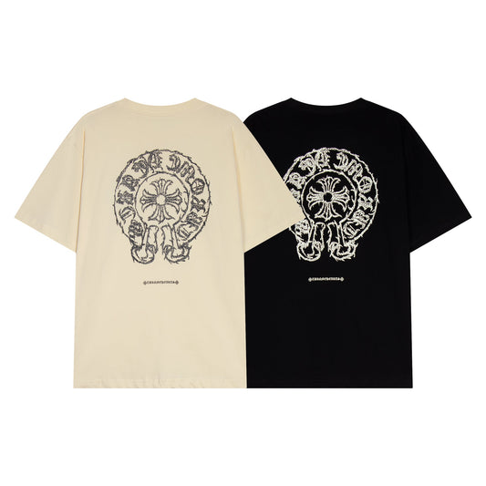 クロムハーツ サンスクリット ホースシュー クロス Tシャツ TB36