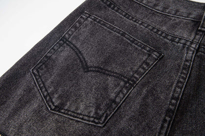 Chrome Hearts マルチクロスパッチ デニムジーンズ - グレー ゴシック ストリートパンツ 1111