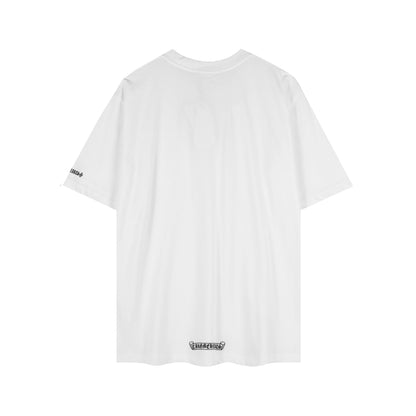 クロムハーツ サンスクリット ポケット＆ネック レタープリント Tシャツ TB02