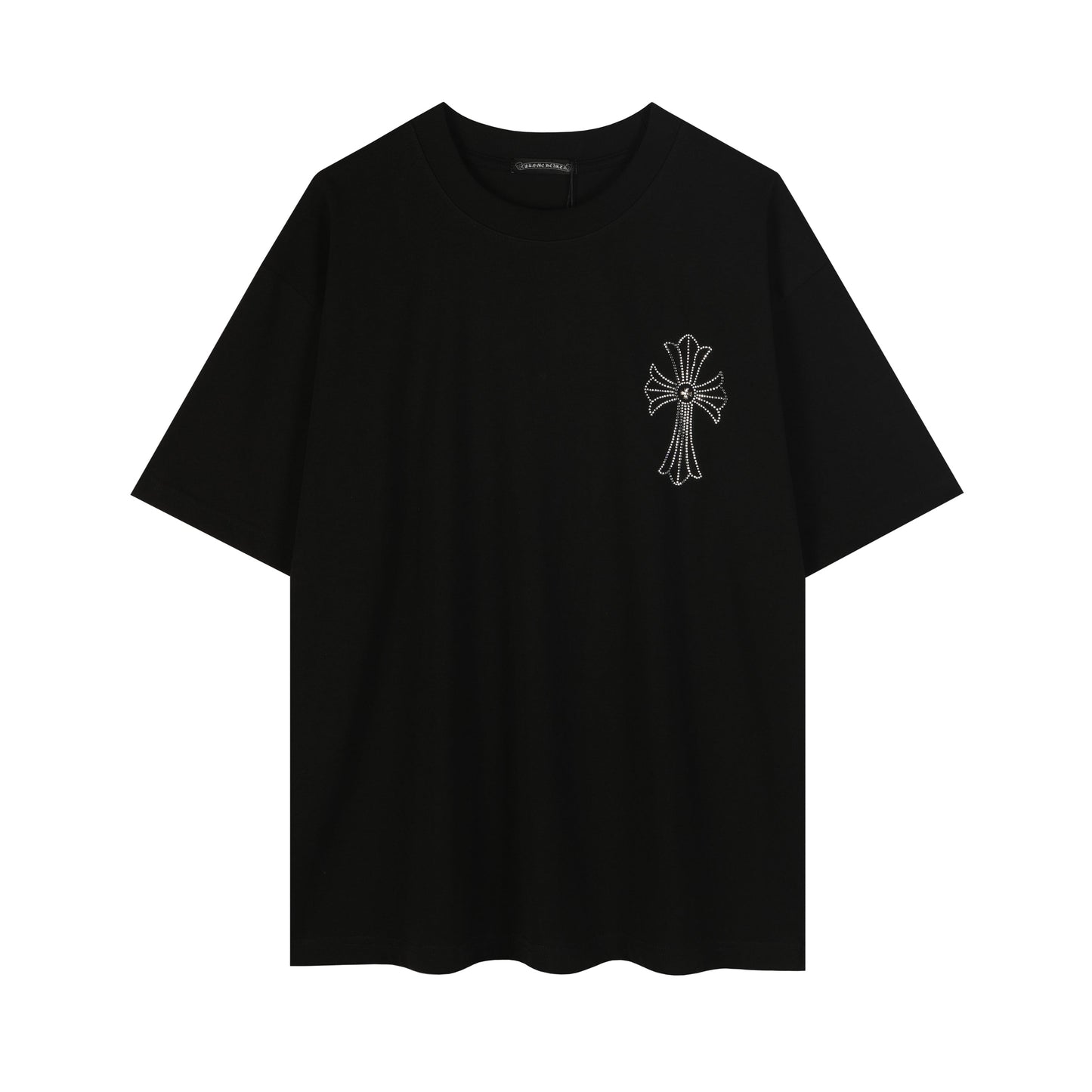 クロムハーツ ファイヤーワーク ラインストーン クルーネック Tシャツ 2623