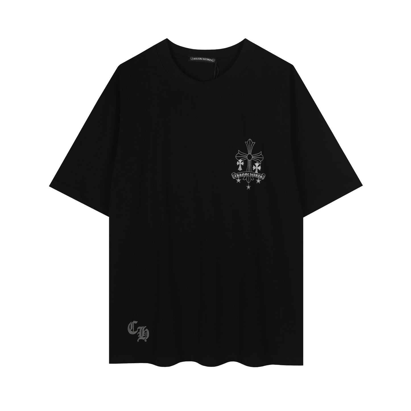 クロムハーツ リフレクティブ シルバーグレー フローラルクロス ヴィンテージウォッシュ Tシャツ 2626