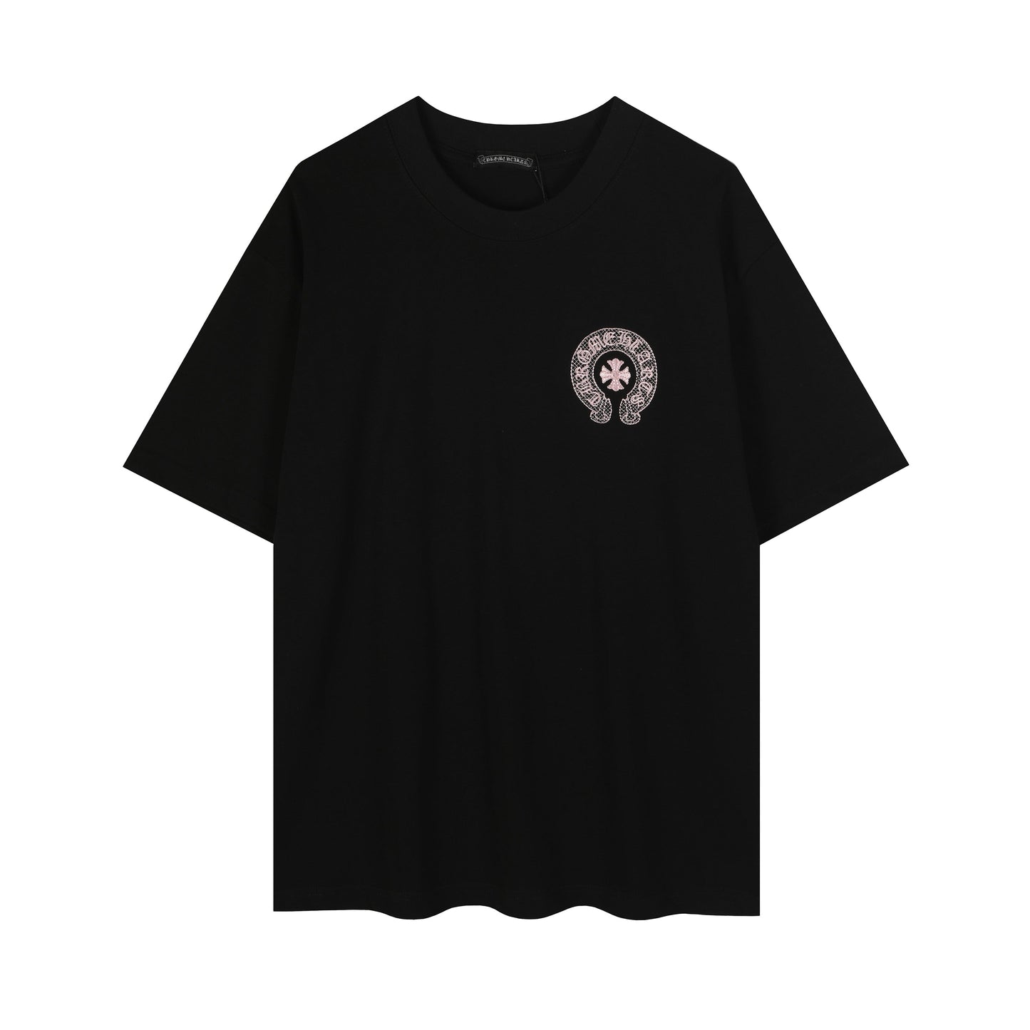 クロムハーツ クラシック ホースシュー ロゴ 刺繍 Tシャツ TB32