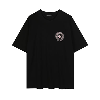 クロムハーツ クラシック ホースシュー ロゴ 刺繍 Tシャツ TB32