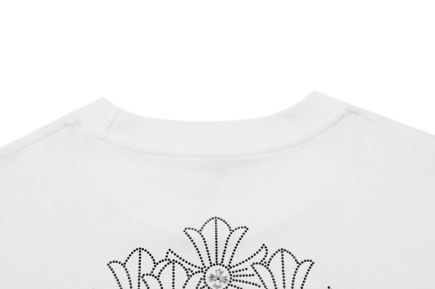 クロムハーツ ファイヤーワーク ラインストーン クルーネック Tシャツ 2623