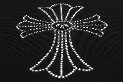クロムハーツ ファイヤーワーク ラインストーン クルーネック Tシャツ 2623