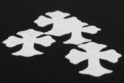 クロムハーツ リング クロス フローラル 刺繍 ヴィンテージ ゴシック Tシャツ 2604