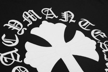クロムハーツ リング クロス フローラル 刺繍 ヴィンテージ ゴシック Tシャツ 2604