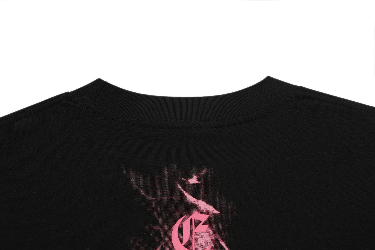 クロムハーツ ブラックベース ピンクフレイムクロス Tシャツ P65