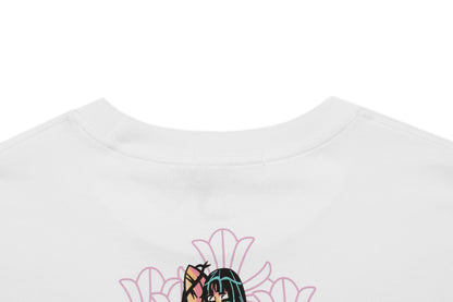 クロムハーツ風 フローラルクロス 棘 ガールズTシャツ 2617