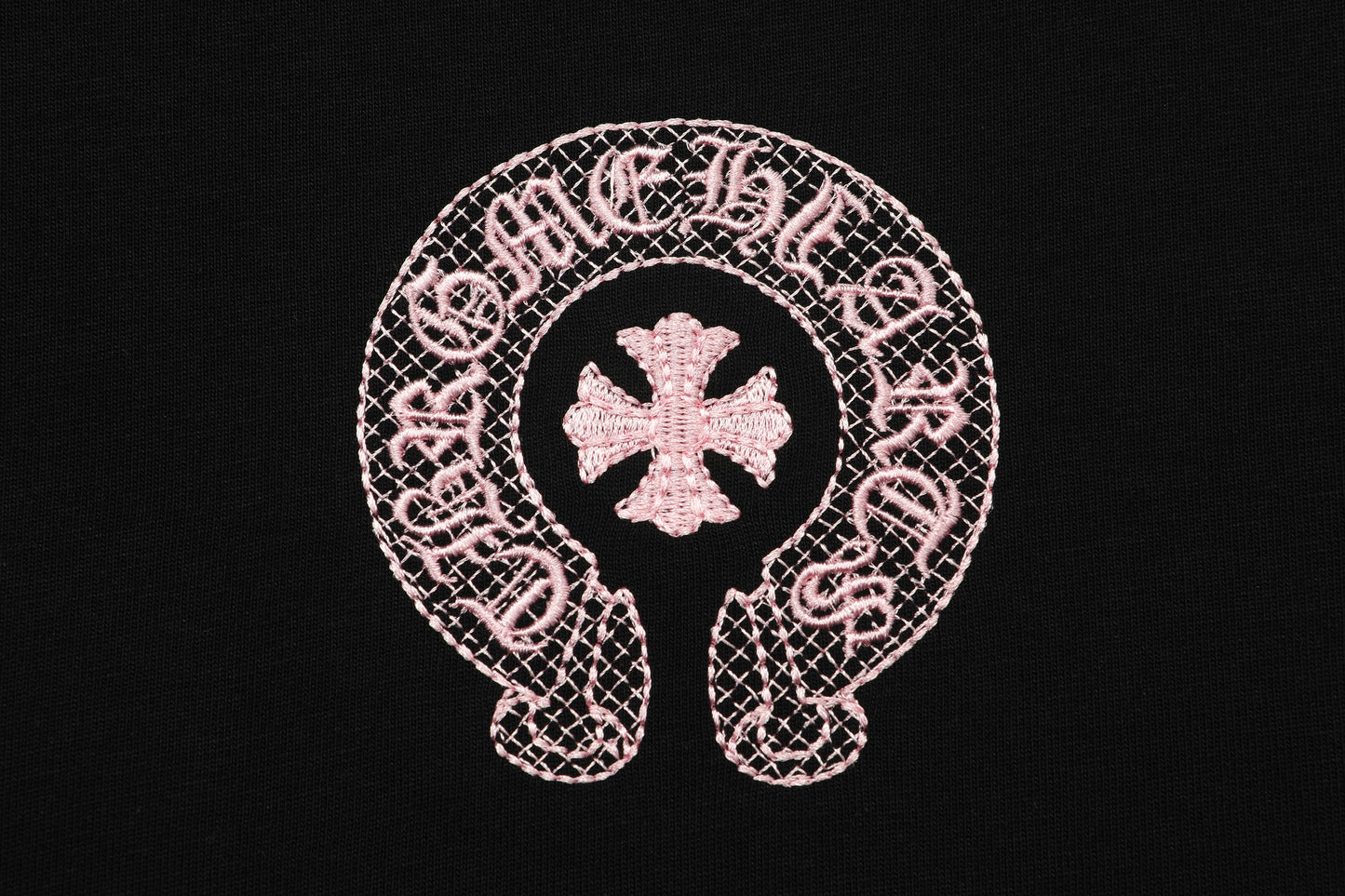 クロムハーツ クラシック ホースシュー ロゴ 刺繍 Tシャツ TB32