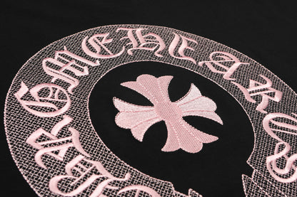 クロムハーツ クラシック ホースシュー ロゴ 刺繍 Tシャツ TB32