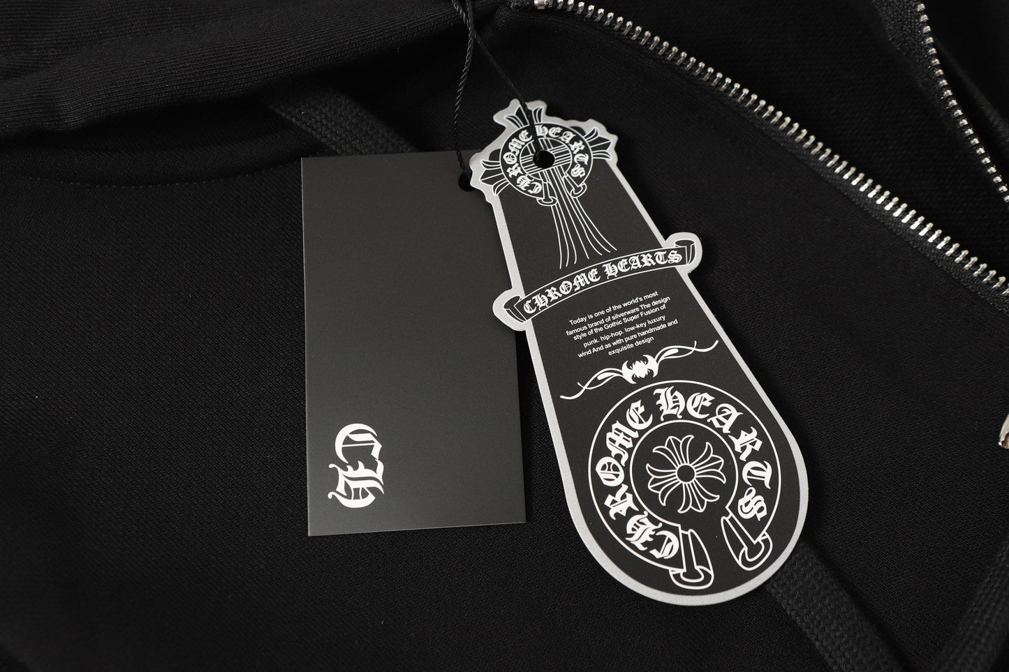 Chrome Hearts カラフルラインストーンパーカー - ブラック ゴシック ストリート スウェットシャツ 2608