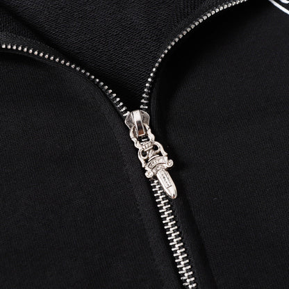 クロムハーツ パーカー - ブラックスタイル 刺繍入りスウェットシャツ 851