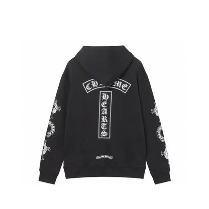 クロムハーツ パーカー - ブラックスタイル 刺繍入りスウェットシャツ 851