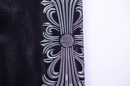 クロムハーツ 刺繍スリーブ バーシティジャケット - ブラック ストリートウェアコート 5577