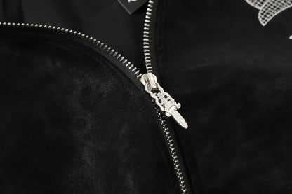 Chrome Hearts ホースシュー クロスジャケット - ブラック ストリート 刺繍コート 8800
