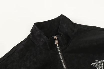 Chrome Hearts ホースシュー クロスジャケット - ブラック ストリート 刺繍コート 8800