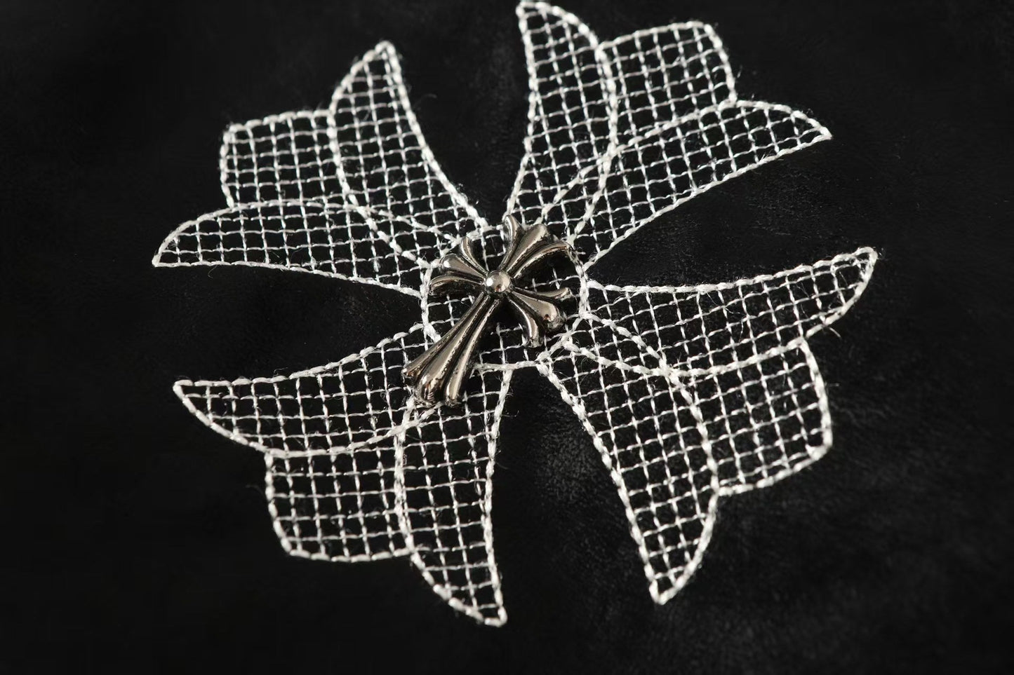 Chrome Hearts ホースシュー クロスジャケット - ブラック ストリート 刺繍コート 8800