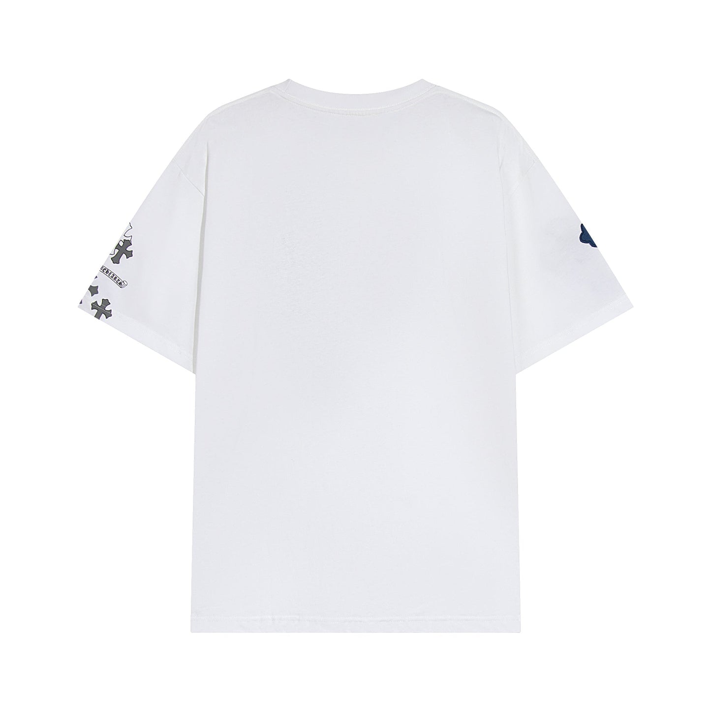 Chrome Hearts クロス メタル デニム スプライス ショートスリーブ Tシャツ TB14