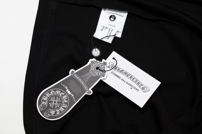 Chrome Hearts クロス メタル デニム スプライス ショートスリーブ Tシャツ TB14