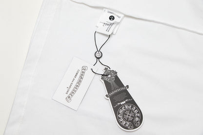 Chrome Hearts クロス メタル デニム スプライス ショートスリーブ Tシャツ TB14