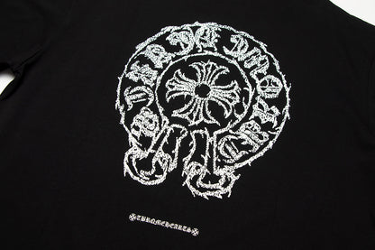 クロムハーツ サンスクリット ホースシュー クロス Tシャツ TB36