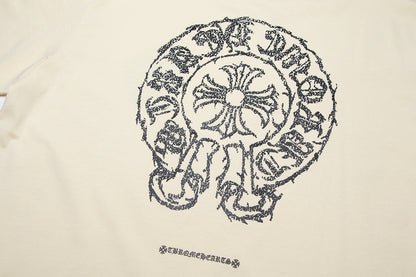 クロムハーツ サンスクリット ホースシュー クロス Tシャツ TB36