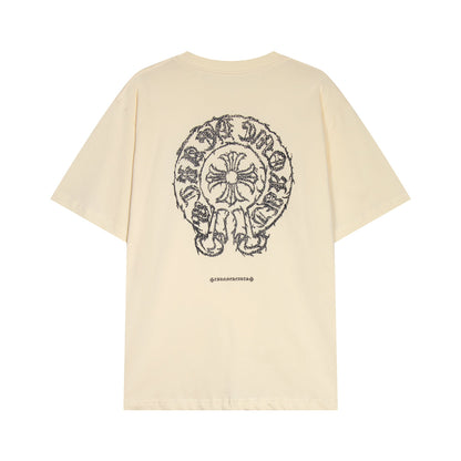 クロムハーツ サンスクリット ホースシュー クロス Tシャツ TB36