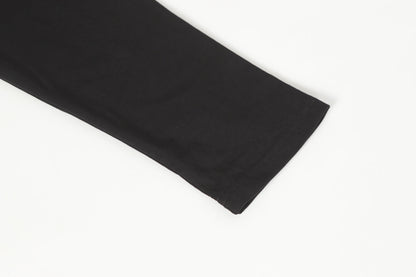クロムハーツ ロゴ フラッグ 長袖 Tシャツ - ブラック ホワイト ゴシック ストリート Tシャツ K2126