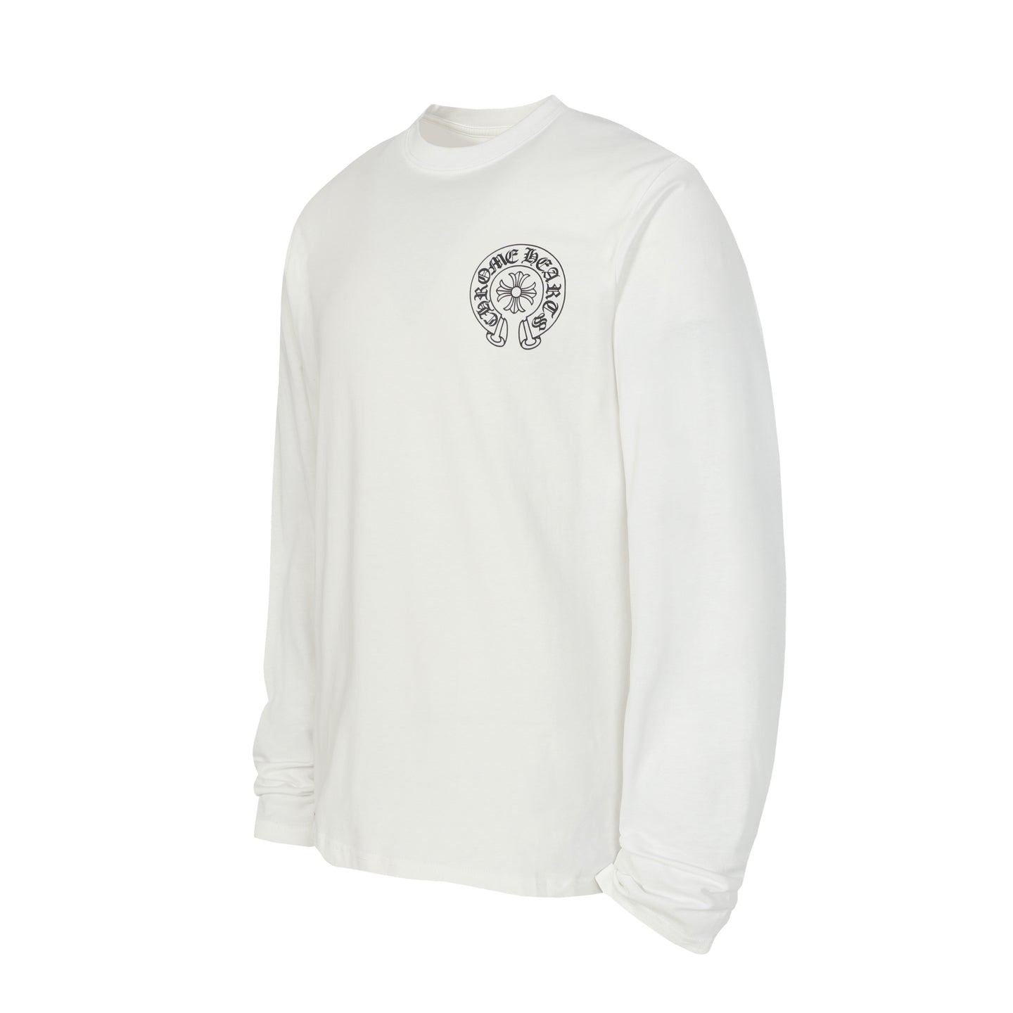 クロムハーツ ロゴ フラッグ 長袖 Tシャツ - ブラック ホワイト ゴシック ストリート Tシャツ K2126