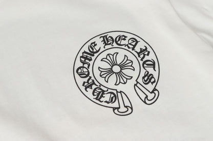 クロムハーツ ロゴ フラッグ 長袖 Tシャツ - ブラック ホワイト ゴシック ストリート Tシャツ K2126