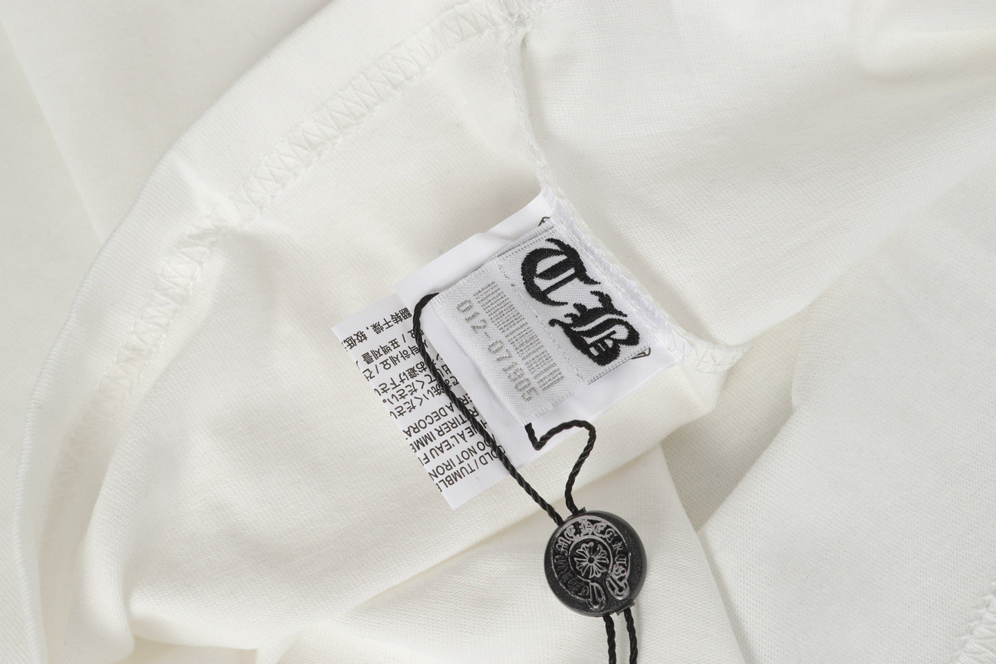 クロムハーツ ロゴ フラッグ 長袖 Tシャツ - ブラック ホワイト ゴシック ストリート Tシャツ K2126