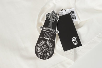 クロムハーツ ロゴ フラッグ 長袖 Tシャツ - ブラック ホワイト ゴシック ストリート Tシャツ K2126