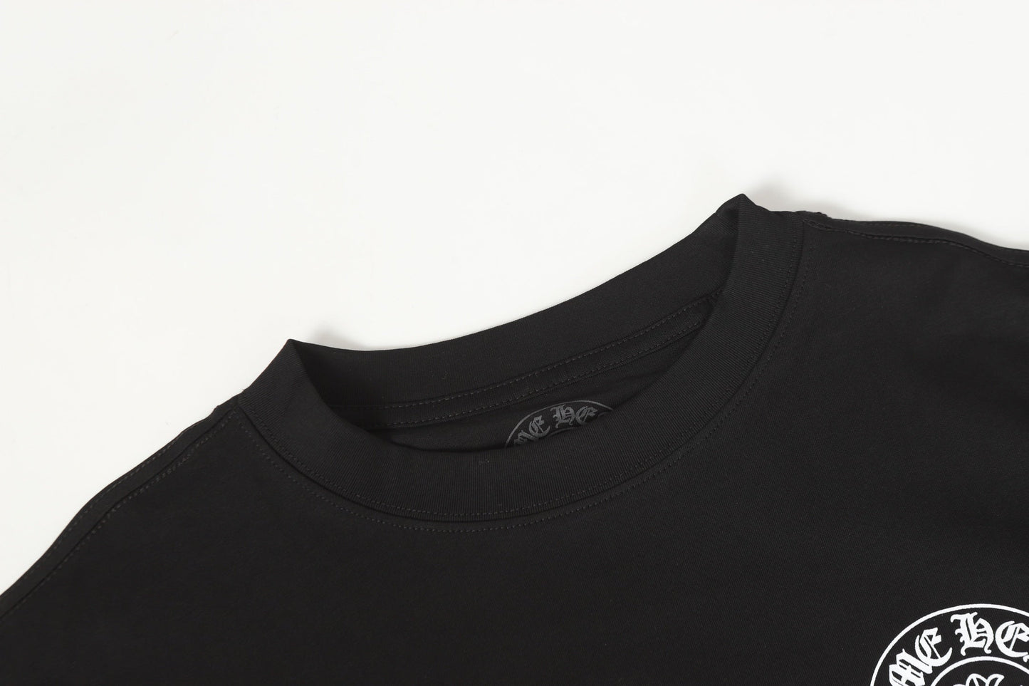 クロムハーツ ロゴ フラッグ 長袖 Tシャツ - ブラック ホワイト ゴシック ストリート Tシャツ K2126