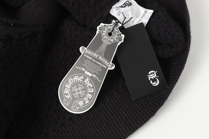 クロムハーツ ゴシッククロス ニットカーディガン - 黒灰 ストリートウェア ジャケット 904
