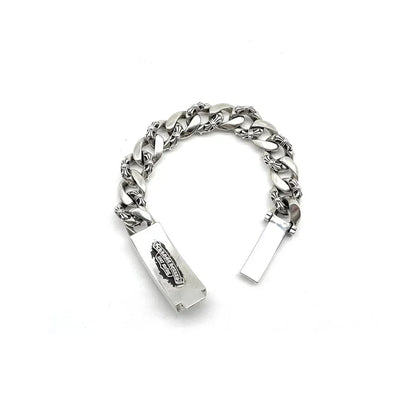 クロムハーツ シルバー クロスリンク キューバンブレスレット