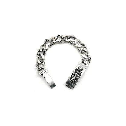 クロムハーツ シルバー クロスリンク キューバンブレスレット